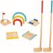 TOOKYLAND Kids Wooden Golf Set - 13pcs - 2 Player Game Set with Carry Bag Ages 3+