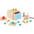 TOOKYLAND Wooden Shape Sorting Cube - Sorter Box Educational Toy Ages 12m+