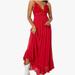 Free People Dresses | New! Free People Red Adella Break A Few Hearts Crochet Lace Maxi Slip Dress | Color: Red | Size: S