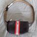 Michael Kors Bags | Michael Kors Brown Belt Bag Red Striped Mk Jet Logo Womens S-M Waist Pack New | Color: Brown/Red | Size: Os
