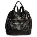 Free People Bags | Free People Bolsa Nova Mamma Mia Slouchy Leather Backpack- Rare Black | Color: Black | Size: Os