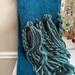 Anthropologie Accessories | Anthropologie Teal Braided Fringe Scarf Or Wrap, Super Soft, Cozy, Warm & Long | Color: Blue/Green | Size: Os