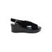 Donald J Pliner Wedges: Black Shoes - Women's Size 8 1/2 - Open Toe