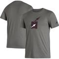 Men's adidas Heathered Gray Mississippi State Bulldogs Vintage Logo Tri-Blend T-Shirt