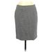 J.Jill Casual Pencil Skirt Knee Length: Blue Print Bottoms - Women's Size X-Small