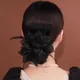Bandes de cheveux élastiques pour femmes anneau de fleur de plume grand anneau entier bande de