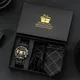 Coffret cadeau de montre à quartz pour homme montre de luxe foulard carré cadeau de mariage