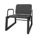 Whythe PU Leather Low Accent Chair 1.0 in Black - Manhattan Comfort AC-4PZ-207