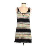 ...Lost Casual Dress - Shift Scoop Neck Sleeveless: Black Print Dresses - Women's Size Medium