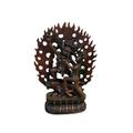 Yamantaka Vajrabhairava Figur aus Kupfer Bronze Tibet Skulptur buddhistische Gottheit hochwertige Statue tibetischer Buddhismus Lotussockel