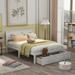 Full Size Platform Bed with HeadBoard, Modern&Simple Wood Platform Bed Frame with Under-Bed Drawer, No Box Spring Needed