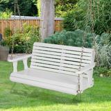 Costway Porch Swing Wood Outdoor Patio Hanging Bench Chair for Garden - See Details