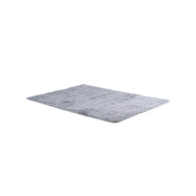 Costway 5 x 7 Feet Modern Rectangular Soft Shag Area Rug for Living Room Bedroom-Gray