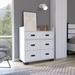 HomeRoots 33" White Five Drawer Standard Dresser