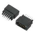 Card Edge Connector Black Socket Straight Connection 10 Pin 2.54mm Pitch for PCB Circuit Board Game Console Pack of 2