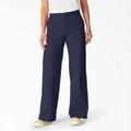 Dickies Women's Regular Fit Wide Leg Work Pants - Ink Navy Size 14 (FP901)