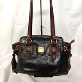 Dooney & Bourke Bags | Dooney & Bourke Medium Florentine Satchel Black W/ Brown Leather | Color: Black/Brown | Size: Os