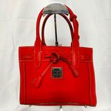 Dooney & Bourke Bags | Dooney & Bourke Mini Tassle Tote Red Pebbled Leather | Color: Red/Silver | Size: Os