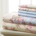 6-pc Traditional Floral Sheet Set by BrylaneHome in Beige Floral (Size KING)