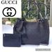 Gucci Bags | Lovely Vintage Gucci Gg Dark Canvas With Leather Trim Tote Handbag | Color: Black | Size: Os