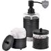 Gracie Oaks Rannveig 3 Piece Bathroom Accessory Set Metal in Black | 4.3 D in | Wayfair 8D3D259BC302432B90A99CC2E23C7040