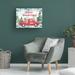 The Holiday Aisle® Red Christmas Truck in Wonderland by Jean Plout - Unframed Graphic Art on Canvas in Green/Red/White | 18 H x 24 W in | Wayfair