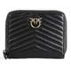 Pinko Damen Taylor Zip Around Sheep Nappa Reisezubehör-Brieftasche, Z99q_schwarz-Antique Gold