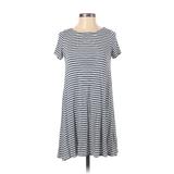 Ann Taylor LOFT Casual Dress: Blue Stripes Dresses - Women's Size 2X-Small Petite