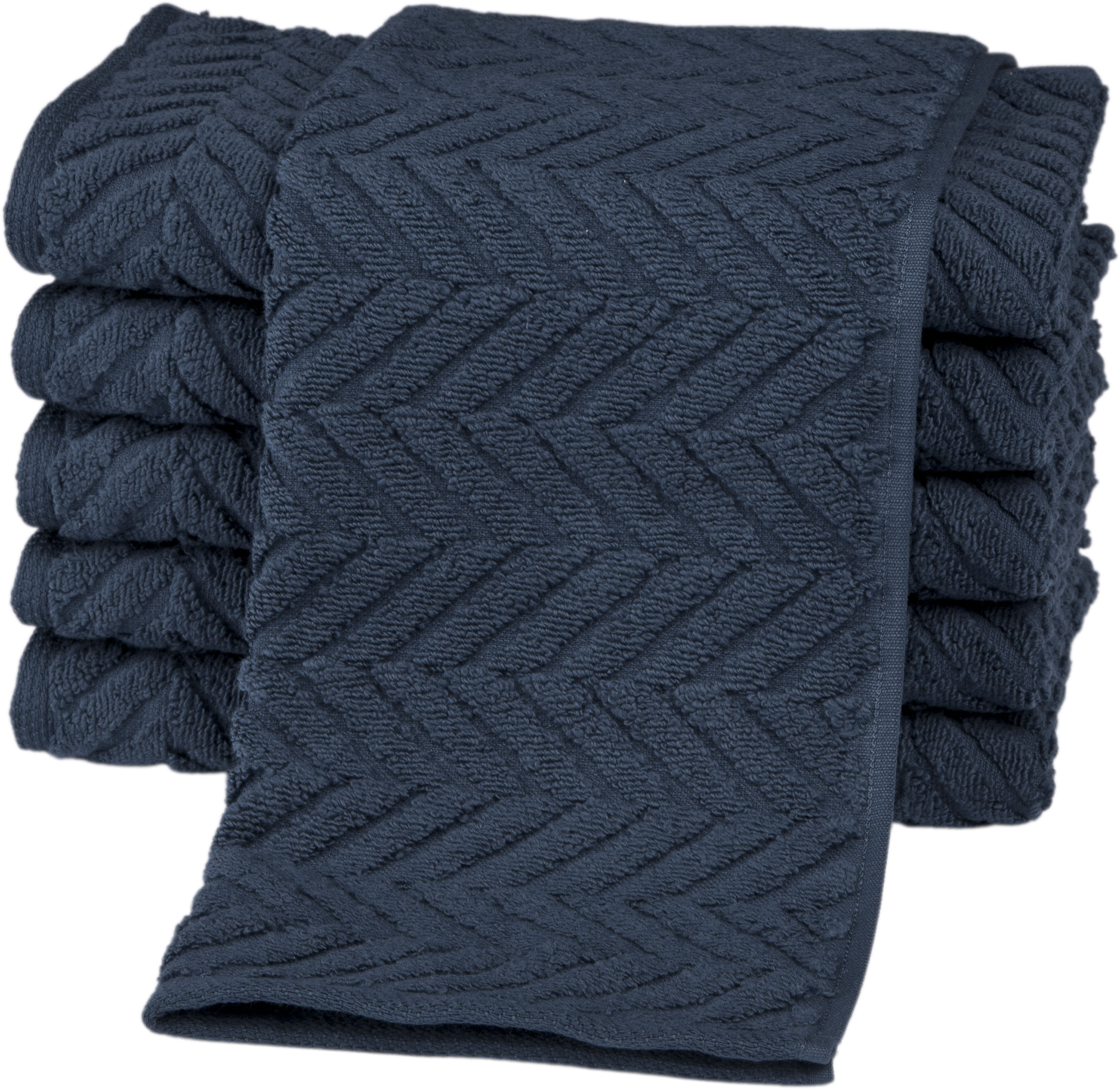 Gästehandtücher ROSS "Sensual 9001", blau (nachtblau), B:30cm L:50cm, Frottier, Obermaterial: 100% Baumwolle, Handtücher, 100% Baumwolle Image