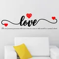 Autocollant mural d'amour Style européen pour salon chambre à coucher amoureux de Couple cœur