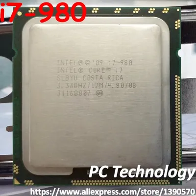 Processeur Intel Core i7-980 d'origine i7 980 3.33GHZ 6-Core 12M Cache LIncome 1366 CPU 130W