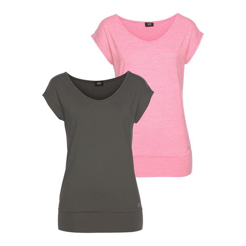 Funktionsshirt H.I.S Gr. 44/46, bunt (anthrazit, rosa) Damen Shirts Funktionsshirts