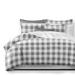 Lumberjack Check Gray/White Comforter and Pillow Sham(s) Set