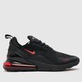 Nike air max 270 trainers in black & red