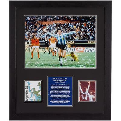 Mario Kempes signiertes Foto des WM-Finales 1978 in Argentinien – gerahmt Image