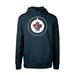 Youth Levelwear Navy Winnipeg Jets Team Podium Core Fleece Pullover Hoodie