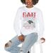 Women's Gameday Couture White Clark Atlanta University Panthers Boyfriend Fit Long Sleeve T-Shirt