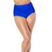 Plus Size Women's Shirred High Waist Swim Brief by Swimsuits For All in Royal (Size 12)