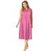 Plus Size Women's Long Sleeveless Sleepshirt by Dreams & Co. in Pink Hearts (Size 1X/2X) Nightgown