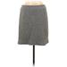 J.Jill Casual Pencil Skirt Knee Length: Black Chevron/Herringbone Bottoms - Women's Size 8