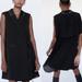 Zara Dresses | Nwt Zara Black Pleated Wrap Dress | Color: Black | Size: S