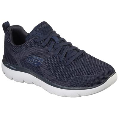 Sneaker SKECHERS "SUMMITS", Herren, Gr. 40, blau (navy), Textil, sportlich, Schuhe, mit gepolstertem Schaftrand, Freizei