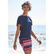 Jerseykleid KANGAROOS Gr. 36/38 (S), N-Gr, bunt (marine, rot, blau, gestreift) Damen Kleider Strandkleider