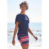 Jerseykleid KANGAROOS, Damen, Gr. 40/42 (M), N-Gr, bunt (marine, rot, blau, gestreift), Single Jersey, Obermaterial: 50% Baumwolle, 50% Modal. Kleid: 95% Baumwolle, 5% Elasthan, unifarben, gestreift, casual, sehr figurbetont mini, Rundhals, Kleider,...