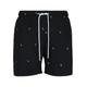 Badeshorts URBAN CLASSICS "Herren Embroidery Swim Shorts" Gr. L, US-Größen, schwarz (black, palmtree) Herren Badehosen Badeshorts