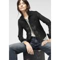 Lederjacke HERRLICHER "JOPLIN" Gr. XS (34), schwarz (black 11) Damen Jacken Lederjacken