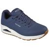 Sneaker SKECHERS "Uno - Stand on Air", Herren, Gr. 40, blau (navy), Lederimitat, sportlich, Schuhe, Freizeitschuh, Halbschuh, Schnürschuh mit Air-Cooled Memory Foam