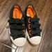 Converse Shoes | Black And White Converse With An Orange Pop Of Color Size 5 | Color: Black/White | Size: 5g