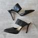 Jessica Simpson Shoes | Jessica Simpson Stiletto Open Heel Pointed-Toe Heels Black | Color: Black/Cream | Size: 7