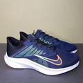 Nike Shoes | New Mens Nike Quest 3 Road Running Shoes Size 10 Blue Orange White Cd0230-404 | Color: Black/Blue | Size: 10